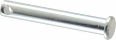 Made in USA - 5/16" Pin Diam, 2" OAL, Standard Clevis Pin - 9/64" Hole, 1-55/64" Usable Length, Zinc-Plated Steel - Benchmark Tooling