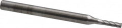 Atrax - 1/16" Cut Diam, 1/8" Shank Diam, Cylinder Head Single Cut Burr - Carbide, Flat End, 1/4" LOC, 1-1/2" OAL - Benchmark Tooling