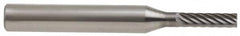 Atrax - 1/8" Cut Diam, 1/4" Shank Diam, Cylinder with End Cut Head Single Cut Burr - Carbide, End Cut End, 1/2" LOC, 2" OAL - Benchmark Tooling