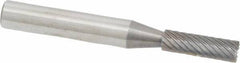 Atrax - 3/16" Cut Diam, 1/4" Shank Diam, Cylinder with End Cut Head Single Cut Burr - Carbide, End Cut End, 5/8" LOC, 2" OAL - Benchmark Tooling