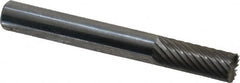 Atrax - 1/4" Cut Diam, 1/4" Shank Diam, Cylinder with End Cut Head Single Cut Burr - Carbide, End Cut End, 5/8" LOC, 2" OAL - Benchmark Tooling