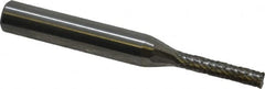 Atrax - 1/8" Cut Diam, 1/4" Shank Diam, Cylinder with End Cut Head Double Cut Burr - Carbide, End Cut End, 1/2" LOC, 2" OAL - Benchmark Tooling