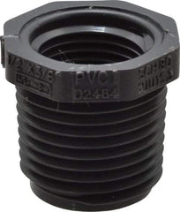 Value Collection - 1/2 x 3/8" PVC Plastic Pipe Reducer Bushing - Schedule 80, MIPT x FIPT End Connections - Benchmark Tooling
