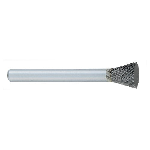 ‎SN-1 -1/4 × 5/16 LOC × 1/4 Shank × 2 OAL Inverted Taper Carbide Medium Tough Cut Burr - Benchmark Tooling