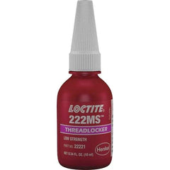 Loctite - 10 mL Bottle, Purple, Low Strength Liquid Threadlocker - Series 222, 24 hr Full Cure Time, Hand Tool Removal - Benchmark Tooling