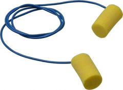 3M - Disposable, Corded, 33 dB, Barrel Earplugs - Yellow, 200 Pairs - Benchmark Tooling