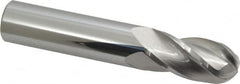 Atrax - 5/8" Diam, 1-1/4" LOC, 4 Flute Solid Carbide Ball End Mill - Uncoated, Single End, 3-1/2" OAL, 5/8" Shank Diam - Benchmark Tooling