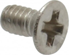 Value Collection - M2x0.40 Metric Coarse, 4mm OAL Phillips Drive Machine Screw - Flat Head, Grade 18-8 & A2 Stainless Steel, Uncoated, Without Washer - Benchmark Tooling