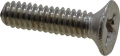 Value Collection - M2x0.40 Metric Coarse, 8mm OAL Phillips Drive Machine Screw - Flat Head, Grade 18-8 & A2 Stainless Steel, Uncoated, Without Washer - Benchmark Tooling