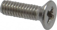 Value Collection - M2.5x0.45 Metric Coarse, 8mm OAL Phillips Drive Machine Screw - Flat Head, Grade 18-8 & A2 Stainless Steel, Uncoated, Without Washer - Benchmark Tooling