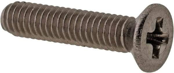 Value Collection - M2.5x0.45 Metric Coarse, 12mm OAL Phillips Drive Machine Screw - Flat Head, Grade 18-8 & A2 Stainless Steel, Uncoated, Without Washer - Benchmark Tooling
