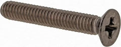 Value Collection - M2.5x0.45 Metric Coarse, 16mm OAL Phillips Drive Machine Screw - Flat Head, Grade 18-8 & A2 Stainless Steel, Uncoated, Without Washer - Benchmark Tooling