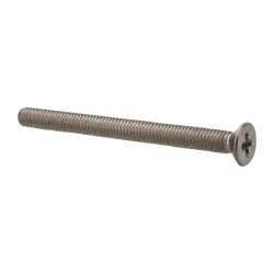 Value Collection - M3x0.50 Metric Coarse, 35mm OAL Phillips Drive Machine Screw - Flat Head, Grade 18-8 & A2 Stainless Steel, Uncoated, Without Washer - Benchmark Tooling