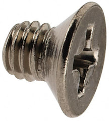 Value Collection - M4x0.70 Metric Coarse, 5mm OAL Phillips Drive Machine Screw - Flat Head, Grade 18-8 & A2 Stainless Steel, Uncoated, Without Washer - Benchmark Tooling