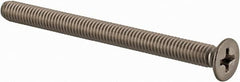 Value Collection - M4x0.70 Metric Coarse, 50mm OAL Phillips Drive Machine Screw - Flat Head, Grade 18-8 & A2 Stainless Steel, Uncoated, Without Washer - Benchmark Tooling