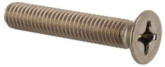 Value Collection - M6x1.00 Metric Coarse, 35mm OAL Phillips Drive Machine Screw - Flat Head, Grade 18-8 & A2 Stainless Steel, Uncoated, Without Washer - Benchmark Tooling