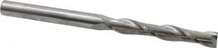 Atrax - 7/16", 3" LOC, 7/16" Shank Diam, 6" OAL, 2 Flute, Solid Carbide Square End Mill - Single End, Uncoated, Spiral Flute, 30° Helix, Centercutting, Right Hand Cut - Benchmark Tooling