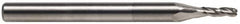 SGS - 15/32" Diam, 1" LOC, 3 Flute Solid Carbide Ball End Mill - Uncoated, Single End, 3" OAL, 1/2" Shank Diam, Spiral Flute - Benchmark Tooling