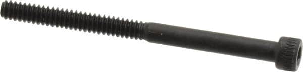 Made in USA - #4-40 UNC Hex Socket Drive, Socket Cap Screw - Alloy Steel, Black Oxide Finish, Partially Threaded, 1-1/2" Length Under Head - Benchmark Tooling