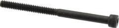 Made in USA - #4-40 UNC Hex Socket Drive, Socket Cap Screw - Alloy Steel, Black Oxide Finish, Partially Threaded, 1-1/2" Length Under Head - Benchmark Tooling