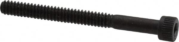 Made in USA - #6-32 UNC Hex Socket Drive, Socket Cap Screw - Alloy Steel, Black Oxide Finish, Partially Threaded, 1-1/2" Length Under Head - Benchmark Tooling