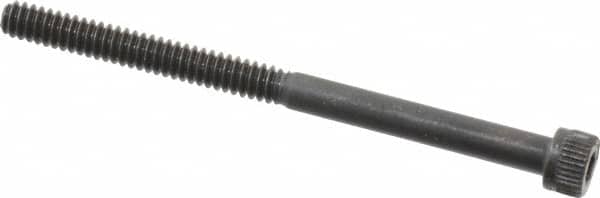 Made in USA - #6-32 UNC Hex Socket Drive, Socket Cap Screw - Alloy Steel, Black Oxide Finish, Partially Threaded, 2" Length Under Head - Benchmark Tooling
