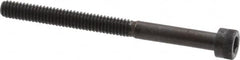 Made in USA - #8-32 UNC Hex Socket Drive, Socket Cap Screw - Alloy Steel, Black Oxide Finish, Partially Threaded, 2" Length Under Head - Benchmark Tooling