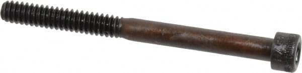 Made in USA - #10-24 UNC Hex Socket Drive, Socket Cap Screw - Alloy Steel, Black Oxide Finish, Partially Threaded, 2-1/4" Length Under Head - Benchmark Tooling