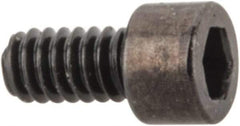 Made in USA - #0-80 UNF Hex Socket Drive, Socket Cap Screw - Alloy Steel, Black Oxide Finish, Fully Threaded, 1/8" Length Under Head - Benchmark Tooling