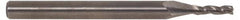 SGS - 9/16", 1-1/8" LOC, 9/16" Shank Diam, 3-1/2" OAL, 3 Flute, Solid Carbide Square End Mill - Single End, Uncoated, Spiral Flute, 30° Helix, Centercutting, Right Hand Cut, Right Hand Flute, Series 5 - Benchmark Tooling
