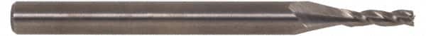 SGS - 11/16", 1-3/8" LOC, 3/4" Shank Diam, 4" OAL, 3 Flute, Solid Carbide Square End Mill - Single End, Uncoated, Spiral Flute, 30° Helix, Centercutting, Right Hand Cut, Right Hand Flute, Series 5 - Benchmark Tooling