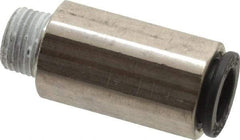 Legris - 8mm Outside Diam, 1/8 BSPT, Nickel Plated Brass Push-to-Connect Tube Self-Sealing Male Connector - 145 Max psi, Tube to Male BSPT, Buna-N O-Ring - Benchmark Tooling