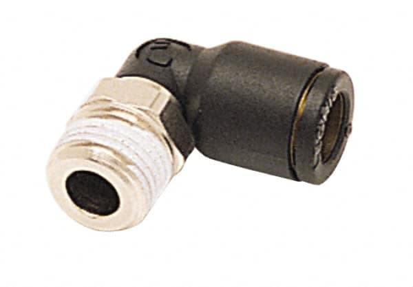 Legris - 5/16" Outside Diam, 1/2 BSPT, Nylon Push-to-Connect Tube Male Elbow - 290 Max psi, Tube to Male BSPT Connection, Buna Nitrile O-Ring - Benchmark Tooling