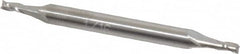 Atrax - 1/16", 1/8" LOC, 1/8" Shank Diam, 1-1/2" OAL, 3 Flute, Solid Carbide Square End Mill - Double End, Uncoated, Spiral Flute, 30° Helix, Centercutting - Benchmark Tooling