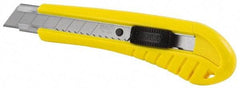 Stanley - Snap Utility Knife - 4.33" Blade, Yellow Handle, 1 Blade Included - Benchmark Tooling