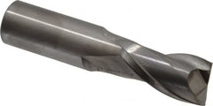 Atrax - 22mm, 38mm LOC, 22mm Shank Diam, 100mm OAL, 2 Flute, Solid Carbide Square End Mill - Single End, Uncoated, Spiral Flute, 30° Helix, Centercutting, Right Hand Cut - Benchmark Tooling