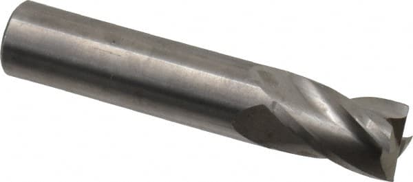 Atrax - 10mm, 14mm LOC, 10mm Shank Diam, 51mm OAL, 4 Flute, Solid Carbide Square End Mill - Single End, Uncoated, Spiral Flute, 30° Helix, Centercutting, Right Hand Cut - Benchmark Tooling