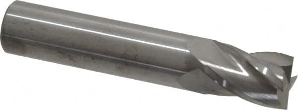 Atrax - 12mm, 16mm LOC, 12mm Shank Diam, 64mm OAL, 4 Flute, Solid Carbide Square End Mill - Single End, Uncoated, Spiral Flute, 30° Helix, Centercutting, Right Hand Cut - Benchmark Tooling