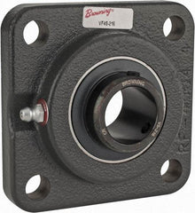 Browning - 1" ID, 3-3/4" OAL x 3-3/4" OAH 4-Bolt Flange - 1,651 Lb Static Cap, 2,801 Lb Dyn Cap, 2-3/4" Btw Mnt Hole Ctrs, Cast Iron - Benchmark Tooling