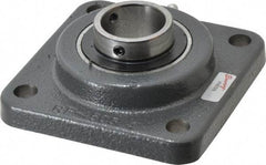 Browning - 1-1/4" ID, 4-1/4" OAL x 4-1/4" OAH 4-Bolt Flange - 2,567 Lb Static Cap, 4,381 Lb Dyn Cap, 3-1/4" Btw Mnt Hole Ctrs, Cast Iron - Benchmark Tooling