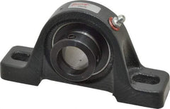 Browning - 1" ID, 5-1/2" OAL x 2-13/16" OAH Pillow Block - 1,651 Lb Static Cap, 2,801 Lb Dyn Cap, 4-1/8" Btw Mnt Hole Ctrs, 1-7/16" Base-to-Ctr Ht, Cast Iron - Benchmark Tooling
