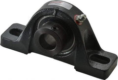 Browning - 3/4" ID, 5" OAL x 2-15/32" OAH Pillow Block - 1,444 Lb Static Cap, 2,611 Lb Dyn Cap, 3-25/32" Btw Mnt Hole Ctrs, 1-1/4" Base-to-Ctr Ht, Cast Iron - Benchmark Tooling