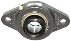 Browning - 1/2" ID, 3-7/8" OAL x 2-1/8" OAH 2-Bolt Flange - 1,444 Lb Static Cap, 2,611 Lb Dyn Cap, 3" Btw Mnt Hole Ctrs, Cast Iron - Benchmark Tooling