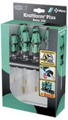 Wera - 6 Piece Torx Screwdriver Set - Bit Sizes: Torx T10, T15, T20, T25, T30 & T40 - Benchmark Tooling