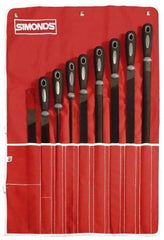 Simonds File - 9 Piece American Pattern File Set - 6", 10" Long, Bastard/Smooth Coarseness - Benchmark Tooling