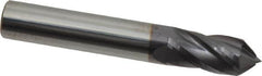 Value Collection - 3/8" Diam, 7/8" LOC, 4 Flute, 90° Point Angle, Solid Carbide Drill Mill - AlTiN Finish, 2-1/2" OAL, 3/8" Shank Diam - Benchmark Tooling