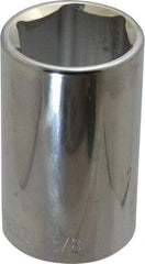 Paramount - 1-3/8", 1/2" Drive, Deep Hand Socket - 6 Points, 3-1/2" OAL, Steel, Chrome Finish - Benchmark Tooling