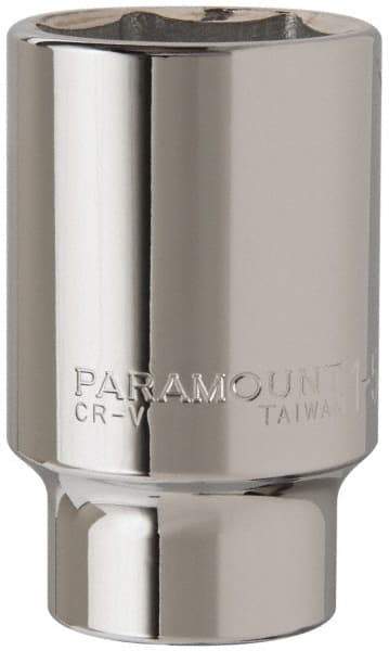 Paramount - 1-5/8", 3/4" Drive, Deep Hand Socket - 6 Points, 3-1/2" OAL, Steel, Chrome Finish - Benchmark Tooling