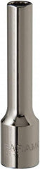 Paramount - 3/16", 1/4" Drive, Deep Hand Socket - 12 Points, 1-15/16" OAL, Steel, Chrome Finish - Benchmark Tooling