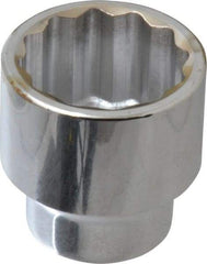 Paramount - 1/2" Drive, Standard Hand Socket - 12 Points, 1-1/2" OAL, Steel, Chrome Finish - Benchmark Tooling